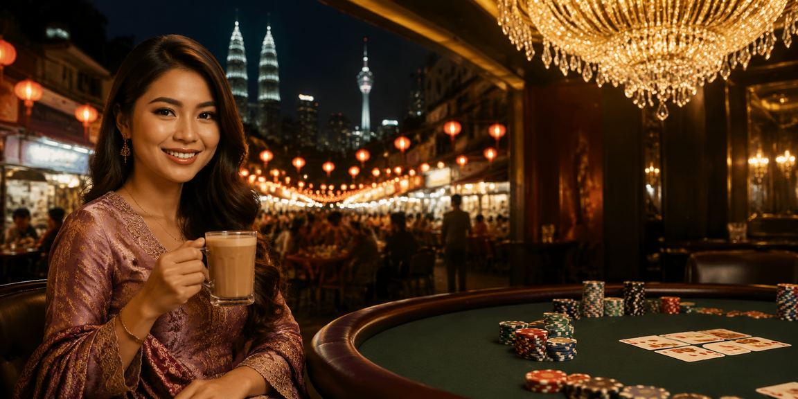 Permainan meja Teen Patti bergaya di Kuala Lumpur dengan suasana kasino